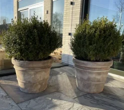 Terracotta Krukke i lys choko - Ø.50xH.40