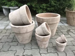 Terracotta Lerkrukker / 7stk i sæt