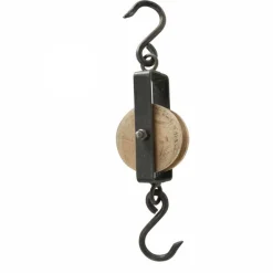 Trisser / tøjkroge med jernkroge og træhjul i mangotræ / Sæt