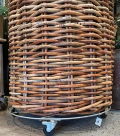 Trolley / Hjulsæt til rund rattan krukke