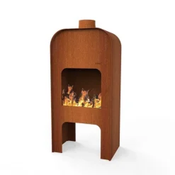 Udendørs ovn / pejs i rust - Havepejs Uden låge i 6mm corten stål