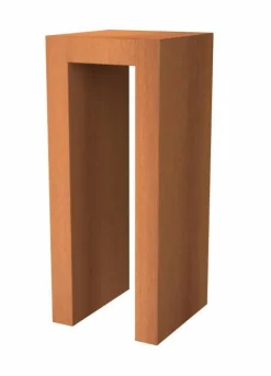 U-formet piedestal / sokkel i rust - Cortenstål