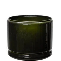 Upcycled plantepotter i metal - Sæt med 3stk - Kastanje + Gråblå + Flaskegrøn