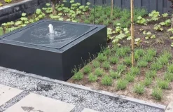 Vandkumme / Vandfontæne med lys / Aluminium