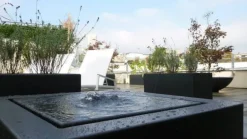 Vandkumme / Vandfontæne med lys / Aluminium