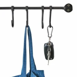 Vægstang i smedejern med kroge - 2 størrelser