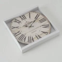 Vægure i mdf - sort / hvid