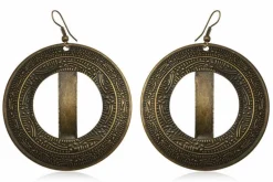 Vintage øreringe i messing - 2 varianter