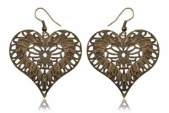 Vintage øreringe i messing - 2 varianter