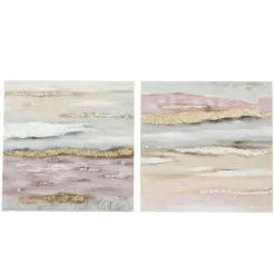 80x80cm Landscape Abstrakt oliemalerier på kanvas - sæt 2stk