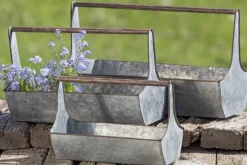 Zink Potter / Bakker med håndtag / 3stk