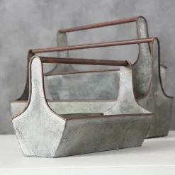 Zink Potter / Bakker med håndtag / 3stk